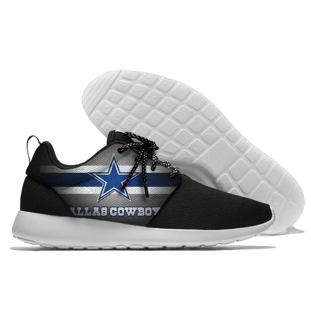 Women's NFL Dallas Cowboys Roshe Style Lightweight Running Shoes 004